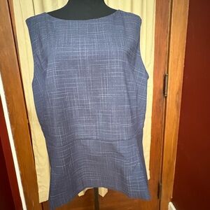 Ann Taylor Navy Plaid suit vest.